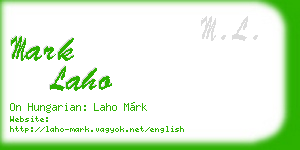 mark laho business card